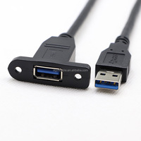 Kabel USB 2.0 3.0 Male to Female Ekstensi Data Pengisian Cepat 0.4M