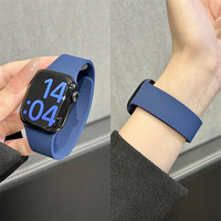 Bracelet Lychee Bracelet magnétique en silicone pour Apple Watch Strap Sport Correa pour IWatch 11 10 9 8 7 6 5
