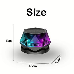 G300 Magnetic Diamond Music Speaker Small Wireless Speaker RGB Color Light Portable Phone Stand for Phone TWS Pairing - Product Image 2
