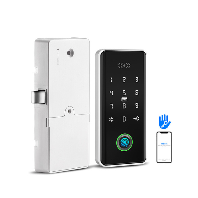 Sports Venues Smart Gym Locker Cabinet Anti-Theft Digital Fingerprint Password Unlock Via TTLOCK APP Made of Durable Zinc Alloy