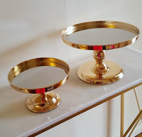 Support de buffet moderne pour fêtes et réceptions, en métal et acrylique miroir transparent, design de luxe, 2/3 niveaux, pour desserts et aliments.