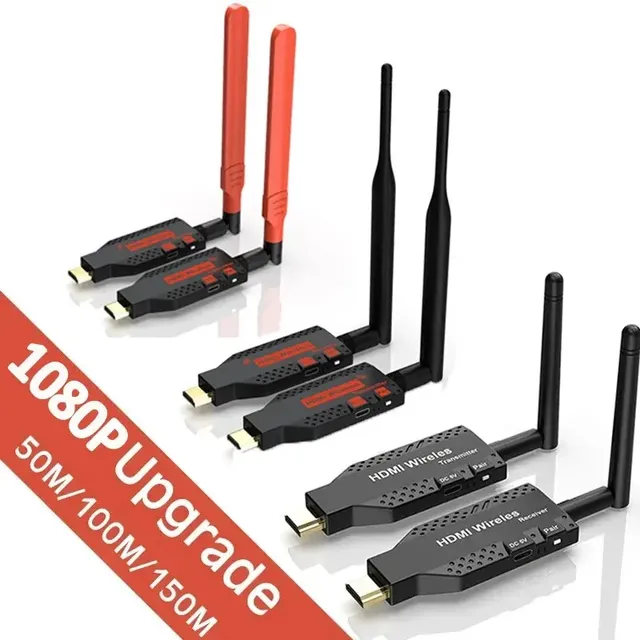 Professional 1080P 150m Wireless HDMI-Compatible Extender Support 1 TX to 4 RX Multi-Receiver for Conference Monitor