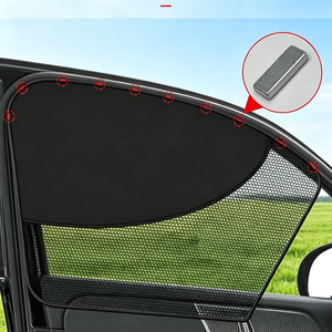Lot de 4 moustiquaires magnétiques modernes pour vitres de <span class=keywords><strong>voiture</strong></span> (avant et arrière), réutilisables, protection UV et anti-insectes, pour tous véhicules - Product Image 1
