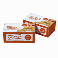 Boîte en papier personnalisée de qualité alimentaire PLA pépites de poulet rôti ailes boîte de poulet frit français boîte de papier de poulet frit