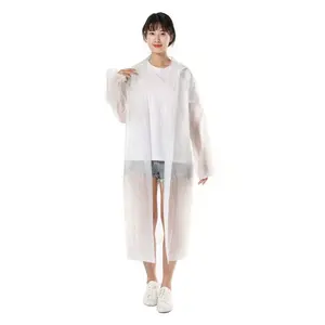 좋은 품질 성숙한 옥외 두꺼운 PVC 비옷 백색 플라스틱 비 판초
