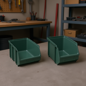 TTAKE Combo Box Container <b>Tool</b> <b>Storage</b> Bin 12x8x6 Inch Stackable Plastic Organizing Bin For Workshop Garage Use - Product Image 3