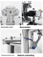 Cuve de stockage industrielle en acier inoxydable sur mesure avec agitateur et dispositif de décharge sous pression, capacité 40/60/100 litres, cuve mélangeuse
