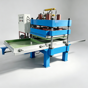 Machine de pressage de moulures de carreaux de sol en caoutchouc, équipement industriel d'usine pour la vulcanisation à chaud de granulés de pneus recyclés et de tapis de pavage - Product Image 4