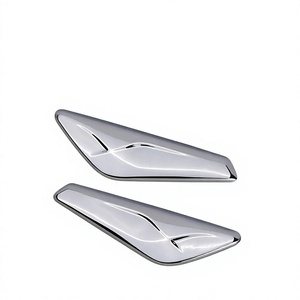 Pour BMW X3 X4 2013-2017 Plaque décorative ABS 51117338569 51117338570 AOHONG Garniture de garde-boue chromée - Product Image 4