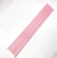 Pailles personnalisées imprimées de 10 mm, pailles réutilisables en plastique à paillettes, accessoires pour bouteilles d'eau, pailles droites transparentes colorées pour boissons