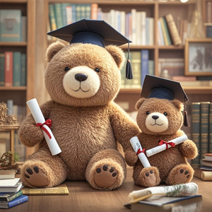 En71 GRS FSC Niedlicher Flauschiger Teddybär Plüschtier Weiches Baumwoll-Stofftier Geschenke für Abschlussfeiern Design ODM Anpassbar für Partys - Product Image 3