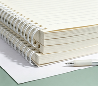 Carnet A5 à spirale en carton et papier gaufré, design simple et mignon pour étudiants, cahiers scolaires lignés A5 en gros