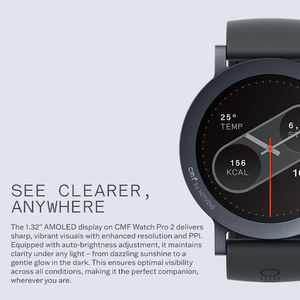 Montre connectée Global CMF Smart Watch Pro 2, écran AMOLED 1,32'', étanche IP68, réduction de bruit IA, montre connectée standard - Product Image 3