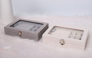 Caja Organizadora de Joyas de Terciopelo con 24 Compartimentos, Bandeja para Guardar Aretes, Estuche de Almacenamiento para Niñas, Esposas, Madres y Mujeres, en Promoción - Product Image 2