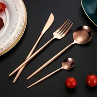 Lot de 4 couverts en acier inoxydable (couteau, fourchette et cuillère), faciles à nettoyer, pour dîner en famille, fête d'anniversaire, mariage, festival, camping