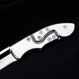 Mini cuchillo plegable de astilla, cuchillo de bolsillo mágico mecánico 3Cr13Mov, mango de Metal retráctil para exteriores, cuchillos Edc de supervivencia - Product Image 4