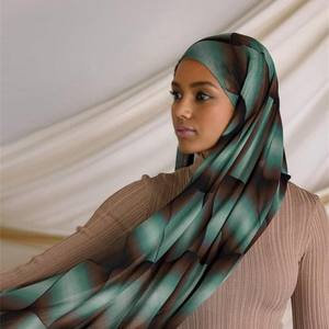 Premium Quality Printed Satin Silk Hijab Airflow Customized Lightweight Polyester Hijab Collection <b>Wrap</b> Style Scarves - Product Image 6