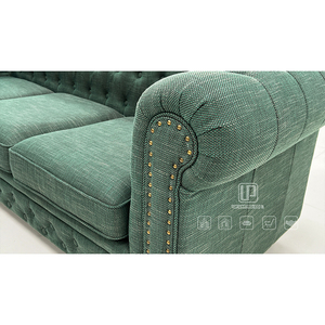 Canapés de salon modernes et minimalistes en tissu, design Chesterfield vert de luxe, nouveau design rectangulaire 01, canapé moderne et minimaliste en tissu S - Product Image 5