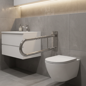Barre d'appui murale pliable polyvalente pour la sécurité et l'accessibilité dans la salle de bain, la douche et les toilettes - Product Image 1