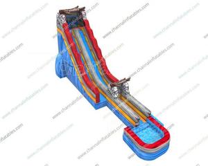 Vente en gros Big River Run Toboggan gonflable de 40 pieds de long Videur gonflable bon marché avec toboggan aquatique - Product Image 1