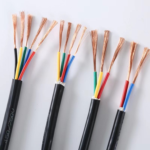 Approval RVV Copper Stranded Conductor Electrical Cable mm PVC Double Insulated Sheathed Multic Core Flexible Electric Wires