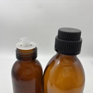 Gran oferta de alta calidad, tapa de rosca de aceite de oliva de 28mm, embalaje de plástico para té, tapa redonda de plástico para té con forro de plástico y volquete - Product Image 1