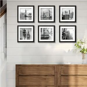 A4 Kích thước Đen MDF khung ảnh 5x7 tường treo và freestanding nghệ thuật in hình ảnh khung cho trang trí nội thất và giấy chứng nhận hiển thị - Product Image 4