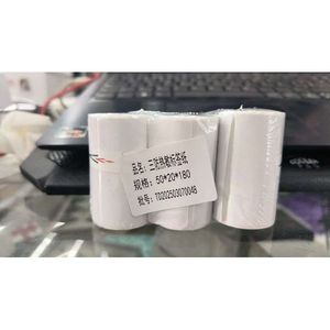 Papel Térmico para Etiquetas 50x20mm, Rollo de 3 Piezas para Impresora de Etiquetas - Product Image 1