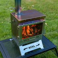 Poêle à bois portable en acier inoxydable ZT-LZ005 pour tente, avec accessoires pour le camping en tente