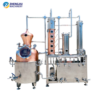 ZJ 300L Cuve en cuivre TP2 multifonctionnelle de taille moyenne avec colonne en cuivre, pompe CIP et réservoirs de collecte de spiritueux