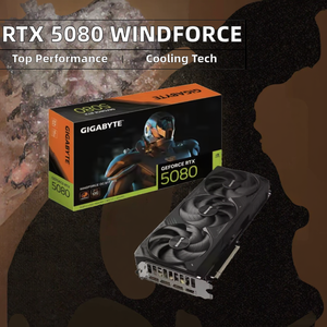 Gigabyte <span class=keywords><strong>GeForce</strong></span> RTX 5080 WindForce OC SFF 16G <span class=keywords><strong>DDR</strong></span> <span class=keywords><strong>256</strong></span>-bit PCI Express Interface DP Fan Cooler Workstation Desktop DX12 Nieuw - Product Image 2