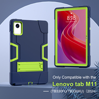Étui de protection pour Lenovo Tab M11 Xiaoxin Pad 11 Moto Pad 2026 Dtab D-51F avec support en silicone + PC, robuste, fin, adapté aux enfants