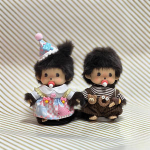 Haute qualité 15cm singe Meng Qiqi peluche nouvelle Mini griffe Machine poupée PP coton lavé pour enfants bébé peluche jouets pour - Product Image 3