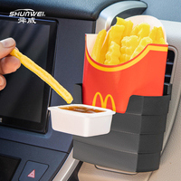 Universelle Luxus-Innenausstattung Multifunktionale Aufbewahrungsfächer Saucenschale Pommes-Frites-Halter für Autos