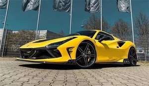 Material de fibra de carbono para Ferrari <span class=keywords><strong>F8</strong></span> a Key Style Body Kit Front Lip Side Faldones Difusor trasero Spoiler Wrap Angle Tuyere - Product Image 4