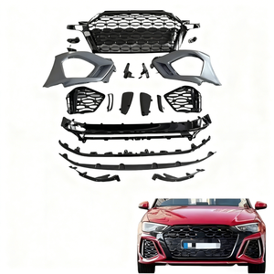 Kit de Carrocería Delantera Estilo <span class=keywords><strong>RS3</strong></span> 8Y <span class=keywords><strong>2021</strong></span> Modificado para Audi A3 S3 8V 8V.5 2013-2019 con Parrilla Negra - Product Image 1