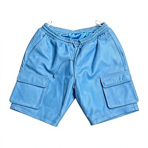 Shorts cargo pour homme, couleur unie, taille élastique mi-haute, tissu polyester, style décontracté, poches, respirant, écologique, plusieurs couleurs - Product Image 4
