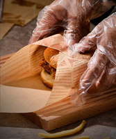 Emballage en papier pour sandwichs et hamburgers, personnalisé avec logo, écologique, recyclable, résistant à l'huile, de qualité alimentaire, 100% pâte vierge