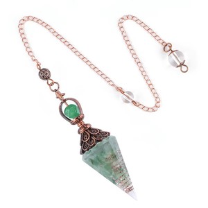 Pendolo Antico in Cristallo <span class=keywords><strong>Rosso</strong></span> Arcobaleno Esagonale con Bordo in Resina e Agata, Pietra Preziosa per Guarigione Energetica, Vendita all'Ingrosso - Product Image 6