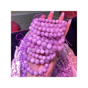 7-14mm Round Pink Opal Kunzite Natural Stone <b>Bracelets</b> <b>Adjustable</b> Boho Beaded <b>Bracelets</b> - Product Image 1