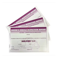 Rapport d'inspection du véhicule du conducteur Format du livre 2 plis formulaires autocopiants 5.5 \ "X 8.5 \" 35 ensembles pour l'inspection avant et après le voyage