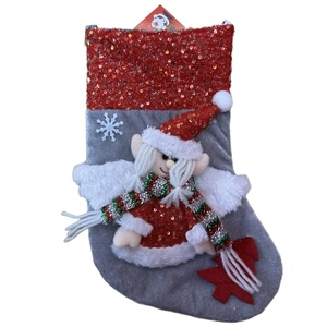 Chaussettes <span class=keywords><strong>de</strong></span> Noël du Nouvel An avec bonhomme <span class=keywords><strong>de</strong></span> neige, Père Noël, renne, ours, décorations pour arbre <span class=keywords><strong>de</strong></span> Noël - Product Image 4