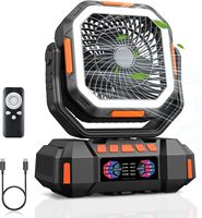 Ventilateur de camping portable oscillant rechargeable 40000 mAh avec télécommande, adapté à un fonctionnement silencieux à 4 vitesses pour chambre à coucher, camping-car