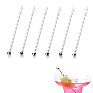 Thép không gỉ cà phê đồ uống khuấy cocktail KHUẤY TRỘN thanh công cụ thiết lập - Product Image 3