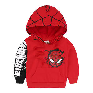Estilo europeu e americano infantil Outono desgaste algodão com capuz colete e Hoodie conjunto de duas peças com padrão de impressão colorido - Product Image 4