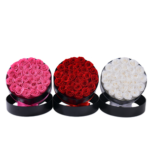 Produit neuf d'usine, 27 roses éternelles en forme ronde dans une boîte cadeau pour mariage, décoration de la maison, Noël, boîte à fleurs éternelles - Product Image 6