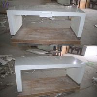 Bureau personnalisé en forme de U Conception simple moderne Surface solide Bureau de bureau à domicile Bureau de haute qualité