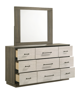 Modern 5-Piece Full Bedroom Set with <b>Convertible</b> & Adjustable <b>Bed</b> Wood in Beige & Brown Home Bedroom Furniture - Product Image 6