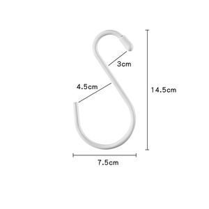 Ganchos en S recubiertos de vinilo de Metal de alta resistencia con tapón de goma Ganchos en S antideslizantes <span class=keywords><strong>para</strong></span> colgar Jeans <span class=keywords><strong>Plantas</strong></span> Joyería Olla Pan Tazas Toallas - Product Image 5