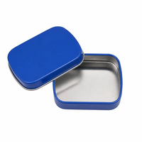 Boîte en métal rectangulaire miniature personnalisée avec couvercle à charnière, boîte en métal de qualité alimentaire pour bonbons, menthe, chocolat, baume cosmétique, emballage